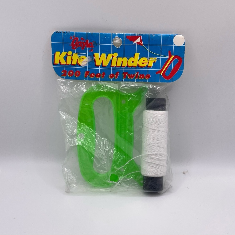 Gayla Kite Twine String Winder 200 Feet GAY815 Green Handle 1991 Vintage Stock